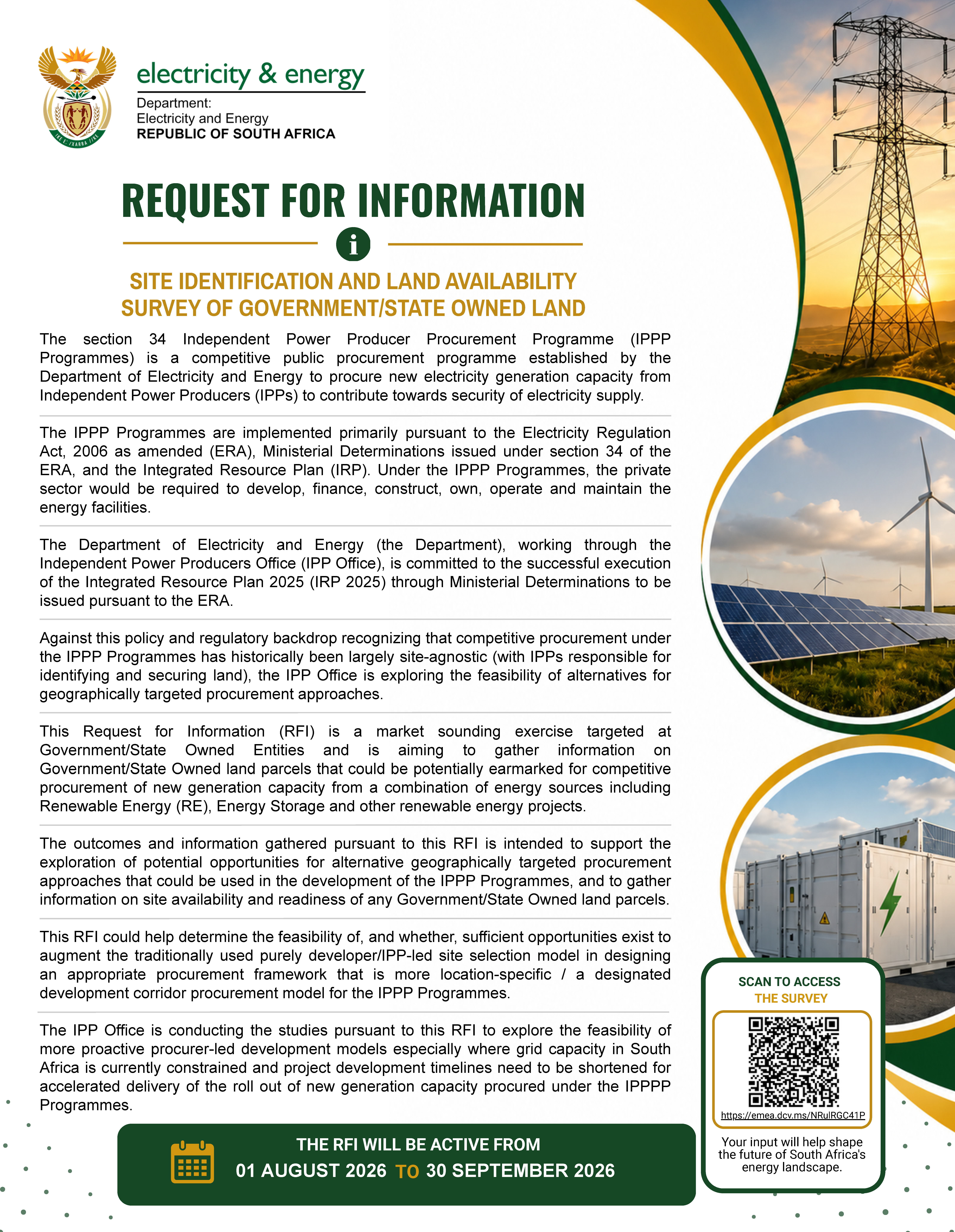 RFI Site Identification & Land Availability Survey
